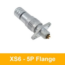 어댑터 커넥터 XS6 미니 항공 플러그 소켓 2 핀 3 4 5 6mm 플랜지 퀵 푸시 풀 도킹 각도, 16 XS6-5PIN Flange