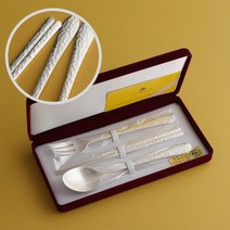 ㈜인스푼 엔젤 어린이은수저 3종 80% 20돈 스푼포크젓가락 첫돌선물