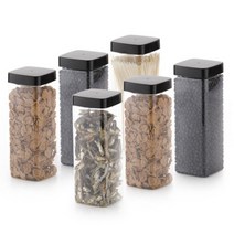 [바보사랑] 냉장고 사각 보관용기(대 1200ml) 6개+스티커, 상세 설명 참조, 상세 설명 참조, 상세 설명 참조