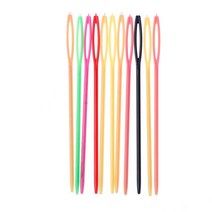 십자수바늘 전바늘 10 개대 7 cm9 cm 큰 눈 바느질 바늘 다닝 플라스틱 양모 자수 태피스 트리, [02] 9cm