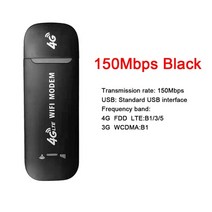 유심 라우터 이동식 와이파이 인터넷 에그 데이터 차량용 4g lte 무선 usb 동글 모바일 광대역 150mbps 모뎀 스틱 sim 카드 usb wifi 어댑터 무선 네트워크, 150mbps 블랙