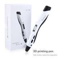 SUNLU SL-300 3D 인쇄 펜 창조적 선물 LCD 디스플레이 1.75mm PLA ABS 필라멘트 아이 크리스마스, 01 SL-300-white_02 UK