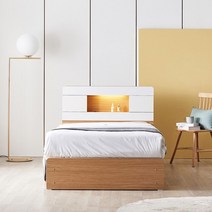 이노센트 세이리 고무나무 수납침대SS 텐셀독립매트 i102687, 내추럴화이트