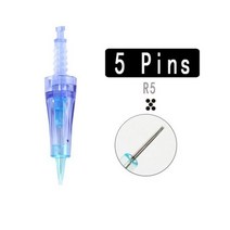 오토 MTS 니들 카트리지 닥터펜 Ultima A6 펜 E30 M7 M5 microneedling 9 12 36pin Nano Round PMU 아이 라이너 반영구머신 메조테라피, 5핀(R5)