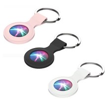 에어태그 실리콘케이스 3ps 블랙 화이트 핑크 분실방지 자동차 키링 애견목걸이 가방고리, 블랙 화이트 핑크 컬러당 하나씩 3개