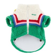 애완동물 코트 두꺼운 개 고양이 겨울 따뜻한 양모, 01 green_04 L