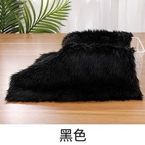 아이돌 무속성솜인형 DIY 헤어 원단 토끼털, 검은색
