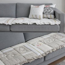 더프리그 플라워 프릴 사계절 면 쇼파패드 3color