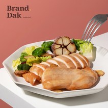 [브랜드닭] 훈제 닭가슴살 갈릭 50팩, 100g