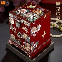 자개보석함 자개함 나전칠기 정리함 어머니의 진주 나무 상자 공주 유럽 발렌타인 데이 결혼 선물 보관 상자 주최자 케이스