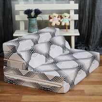 조은집 순면 5단 접이식 매트리스 소파베드, 그레이꽈베기