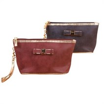 [라일리] Rly 스웨이드 골드 리본 파우치 9526961