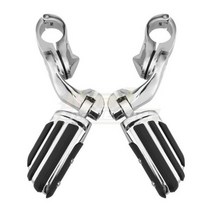 오토바이 발판 발받침 모터사이클 32mm 1 4 인치 엔진 가드 레스트 페달 하이웨이 풋페그 할리 소프테일 투어링 다이나 커스텀 풋레스트 185947, Chrome