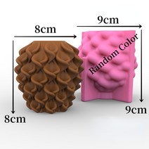 실리콘 토끼 몰드 곰돌이 도넛 원형 틀 Diy 원추형 기하학 곡선 열 실리콘 촛불 금형 3D 크리 에이 티브 회, 17 O
