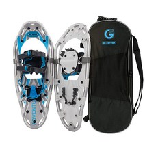 G2 53.3cm(21인치) 경량 스노우슈즈 여성 남성 청소년용 토트백 포함 세트 특수 EVA 패딩 래칫 바인딩 힐 리프트 오렌지, 21 Inches, Blue