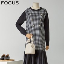 포커스 체크배색주름원피스 FBW1L7POP0477