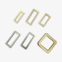 금속부자재 통사각링 가방부자재 가방장식, 흑니켈(WT25-03B)