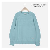 [국내정식매장] 써스데이아일랜드 티셔츠 [Thursday Island] 여성 변형 케이블 풀오버(T212MSW132W)