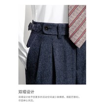 아우르 남성 정장 바지 구르카 팬츠 헤링본 빈티지 클래식 슈트
