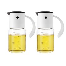 폴쿠치나 자동개폐 스텐 내열유리 버드 오일병 세트, 화이트 2개 세트(1+1할인)