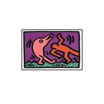Keith Haring 키스 해링 그림 작품 / 거실에 걸면 좋은 집꾸미기 그림액자 06, 블랙