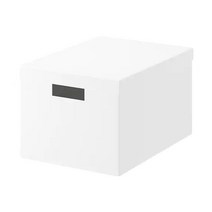 수납상자+뚜껑 화이트 셰나 25x35x20cm