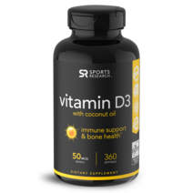 스포츠리서치 비타민 D3 50mcg 소프트젤, 360개입, 1개