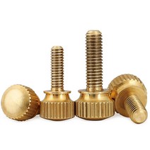 M3 널링 볼트 하이 헤드 더블 레이어 황동 전산 나사 압력 원형 손잡이 핸드 핸디 체결, M3 (5개), 6mm, 1개