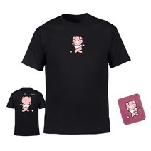 햄머 - 호양이 라운드 볼링 티셔츠+가죽 볼타올 SET [블랙] / 시원한 쿨론 소재 / 남여 공용