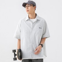 유루 남성용 하라주꾸 스트라이프 댄디 셔츠 JA1636