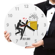 아트박스/꾸밈 ck640-아이러브비어_인테리어벽시계, 타입B-사각형/맥주2