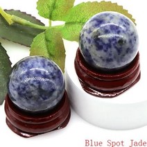 크리스탈 문진 돌 25 천연석 볼 힐링 크리스탈 볼 홈 인테리어 레이키 위카 차크라 보석 구 바위 미네랄, [03] Blue Spot Jade, [02] 5PCS