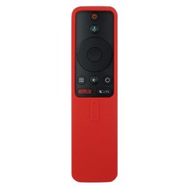 xiaomi mi box s 4x tv 스틱 용 원격 제어 커버 블루투스 호환 wifi 스마트 케이스 실리콘 피부 친화적 인 충격 방지, 빨간색