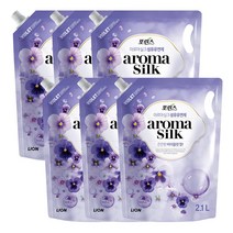 국내유통 포린스 아로마실크 섬유유연제 바이올렛 리필, 2.1L × 6개