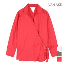 반에이크 여성 카라 랩 블라우스_VA99BLMD02Z