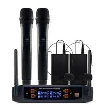 아이돌마이크 4 채널 핸드 헬드 소형 콘덴서 무선 교회 홈 가라오케 무대 적합, 7, 7