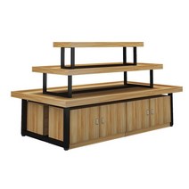 빵 진열대 슈퍼 과일 야채 진열대 매대 마트 편의점, 12x90 두꺼운 삼층 섬