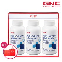 [GNC] 멀티비타민앤미네랄 트리플세트(60정) x3병 세트, 단품, 단품