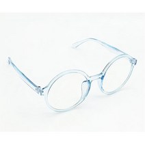원형 블루 하늘색 안경테 뿔태 심플 뿔테 가벼운안경테 패션안경 가벼운안경 패션용
