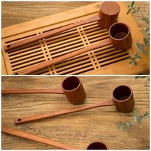 피어몰 천연 옻칠 과일나무 표자 원목 주걱 국자 다기 다도구 물뜨개