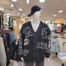 리트머스 SH04 레터링 가디건 오버핏 어노이드 드로잉 가디건 LN1SU045-076