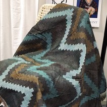 카라반 쇼파커버 블랭캣 디자인 아트 웨이브 양면 블랭킷 북유럽 차 캠핑 담요 차박용 이불 침낭 매트커버