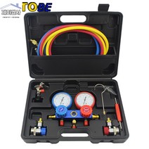 매니폴드게이지 공구 자재 압력기 압력게이지 에어컨 냉동 포함 R134A, 스페인
