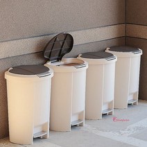 리스토대용량 45L 휴지통 4개 반원 사각 50L 3개 쓰레기통ijk639, SPRg_리스토 휴지통 (반원 50L 브라운 3p)