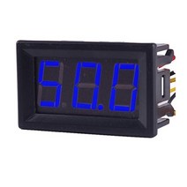 전압계 디지털 전류계 0.56in 2 3-와이어 0- 100V 미니 DC LED 디스플레이 패널 미터 모니터 볼트 테스터, 03 Blue 4.5-30V