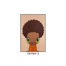 팝아트 인테리어 대형 캔버스 그림 경매 액자 하비에르 카예하 눈 큰 소년, AE + 골든 프레임