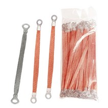 편조 케이블 접지선 연결 와이어 본딩 구리 접지 범퍼 100개, 주석 도금 알루미늄 2.5m -  250mm