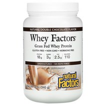 [1+1][340g] 네츄럴팩터스 웨이 프로틴 글루타민 BCAA 유청 단백질 쉐이크 파우더 보충제 초코 맛, 340g [1+1]