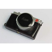 Leica 라이카 PEN D-lux7 D lux7 카메라 케이스 카메라 커버 카메라 가방 카메라 홀더 [KOOWL] 핸드메이드 PU 가죽 카메라 베이스 보호 커버 부속품: 핸드 스트랩 세련된 컴팩트 방수 방진 (블랙)