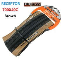 Maxxis-리셉터 700x4 0C/650x47B 세미 슬릭 자갈 타이어 튜브리스 EXO TR MTB 로드 바이크 하드 포장 27.5r, [04] 700X40C Brown